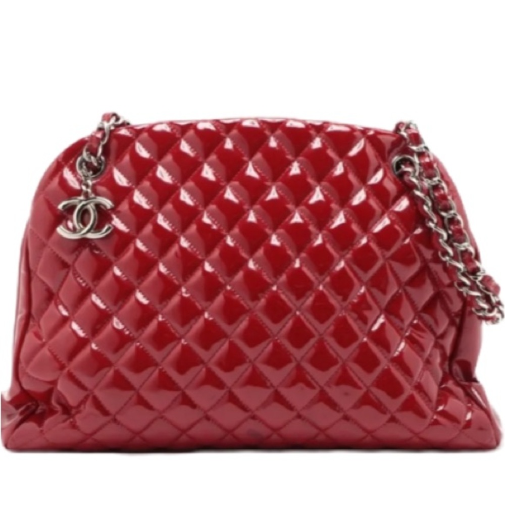 Chanel Red Mademoiselle Bowler bag - large
